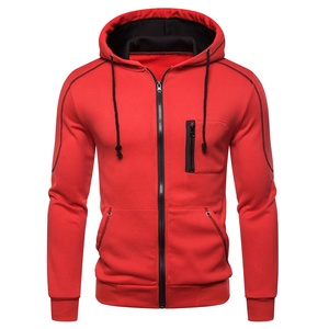 Sweat-shirt à capuche zippé en polaire de haute qualité pour homme, fermeture éclair personnalisée, style vintage, grandes tailles, coupe classique, automne - Product Image 4