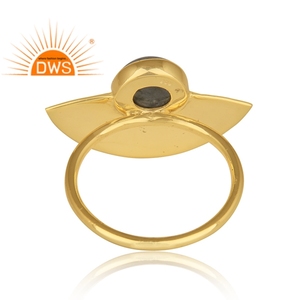 Trendy Top Selling Sterling Silver Gold Plated <b>Ring</b> <b>Labradorite</b> Gemstone <b>Ring</b> For New Year Jewelry Wholesaler - Product Image 3
