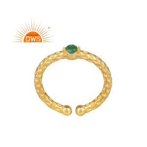 Bague en argent sterling 925 faite à la main avec pierre précieuse émeraude naturelle pour femmes bijoux pour femmes cadeau pour elle - Product Image 1