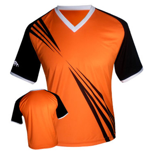 เสื้อฟุตบอลแขนสั้นผ้าโพลีเอสเตอร์ 100% ระบายเหงื่อได้ดี พิมพ์ลายแบบ Sublimation พร้อมชื่อทีมตามสั่ง แบบ Unisex ผลิตโดยบริษัท HULK Enterprises - Product Image 4