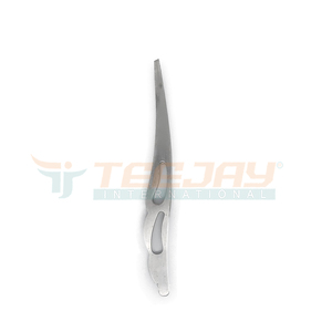 Pince à épiler TEEJAY nouvelle génération, 11 cm, en acier inoxydable argenté, pointe inclinée, fabrication fine, poignée élégante, idéale pour l'épilation des sourcils - Product Image 1