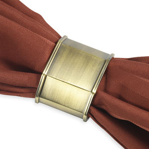 Juego de servilleteros de Metal de latón con forma de servilleteros elegantes, Decoración de mesa elegante, comedor moderno, decoración del hogar, uso de fiesta hecho a mano - Product Image 1