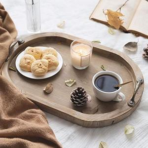 Buy Rustic Torched Wood Serving <b>Breakfast</b> <b>Trays</b> with Cut-Out Handles For Coffee Server Manufacture in India For Sale - Product Image 6