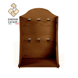 Simpatico espositore da banco in legno con ganci Made in Italy in betulla altezza 73,5 cm per negozi e supermercati. - Product Image 6