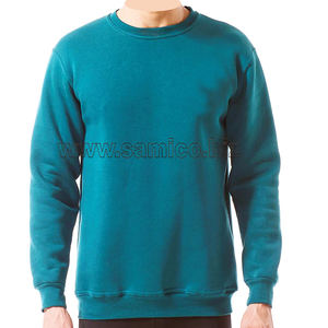 เสื้อสเวตเตอร์คอกลมของผู้ชาย,เสื้อฮู้ดคอกลมสีพื้นพิมพ์ลายโลโก้ได้ตามต้องการ - Product Image 2