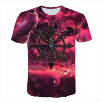 Haute qualité 3 D Sublimation Imprimé Psychédélique Crâne T Chemise pour hommes Grand sport et rue porte casual par des clients ajustement