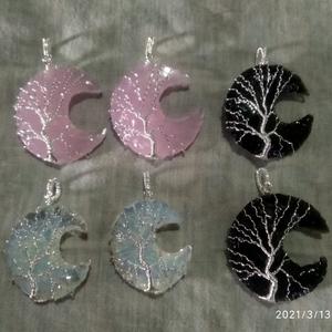 สายหินออบซิเดียน,คริสตัลรูปพระจันทร์เสี้ยวสีดำจี้อัญมณีสำหรับเป็นของขวัญขายส่ง - Product Image 2