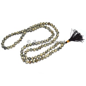 Dalmatian Jasper 108 beaded Jap Mala - Product Image 1