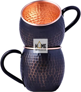 Tazas de cobre de diseño simple y clásico con estilo, tazas para servir con textura martillada para cerveza, hogar y hoteles a un precio asequible - Product Image 3