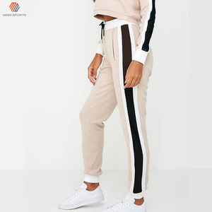 Conjunto Deportivo de Sudadera con Capucha y Bloques de Color para Mujer, con Franja Lateral, Conjunto de 2 Piezas de Manga Larga Tejida - Product Image 5
