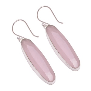 Pendientes de gota de Plata de Ley 925 sólida, diseño personalizado, amatista, cuarzo, piedras preciosas, joyería, fabricante de joyería fina - Product Image 4