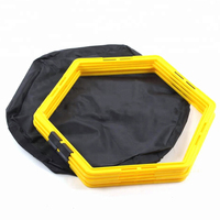 Anillos de agilidad de velocidad hexagonales de plástico para entrenamiento de fútbol y baloncesto, equipo de entrenamiento de fútbol personalizable respetuoso con el medio ambiente