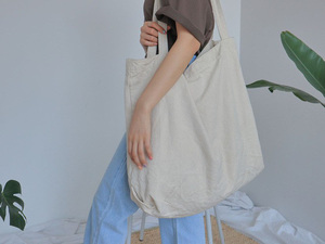 Bolso de mano de lona de algodón ecológico de lujo con asa larga, logotipo personalizado, uso diario, a la moda patrón de letras, bolso de compras con cremallera - Product Image 2