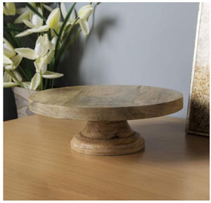 Soporte de exhibición de pedestal redondo de madera para pasteles y postres que sirve para bodas Herramientas de pastel Premium - Product Image 1