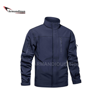 High Quality Wholesale Thick Zip <b>Men</b> Winter <b>Jackets</b> Custom <b>Men</b> Outdoor <b>Soft</b> <b>Shell</b> <b>Jackets</b> Without Hood - Product Image 2
