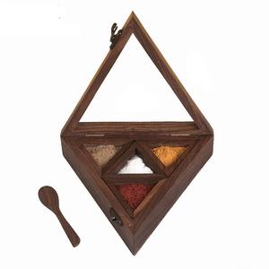 Kitchen <b>Herb</b> & Spice Tools Wooden Masala <b>Box</b> - Product Image 3