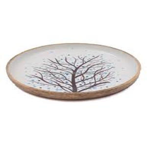 Tazón de servir de madera desechable con estampado adhesivo de Color esmaltado blanco moderno diseño clásico para vajilla sostenible - Product Image 4