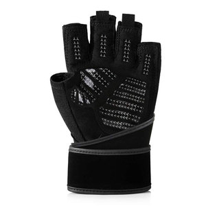 Gritfit-Guantes de gimnasia de medio dedo para hombre y mujer, guantes de gimnasio para entrenamiento físico, ciclismo, levantamiento de pesas, resistencia antideslizante, mancuernas resistentes - Product Image 3