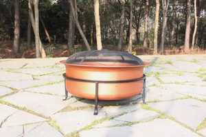 สนามหลังบ้านกลางแจ้งคลาสสิกการเผาไหม้ไม้หลุมไฟด้วยสีทองแดง - Product Image 6