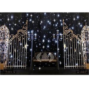 อินเดียแต่งงานฉากหลังเวทีตกแต่งสีทอง Paisley เสางานแต่งงานฉากหลังแผงการออกแบบที่แตกต่างกันแต่งงานฉากหลังแผง - Product Image 1