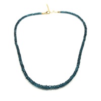3mm 4mm Natürlicher London Blue Topas Facettierte Edelsteinperlen Halskette Schmuck Online Großhandelspreis Online DIY Echte Perlen in Großmengen