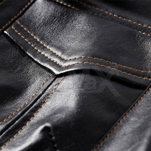 Vestes en cuir véritable pour hommes, vêtements d'hiver chauds, de haute qualité - Product Image 4