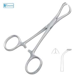 Lorna คีมหนีบผ้าเช็ดตัวสแตนเลสพื้นฐานเครื่องมือผ่าตัดแบบแมนนวล - Product Image 1