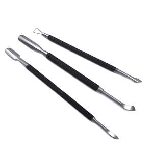 3pcs cutícula empujador y Gel removedor de esmalte de uñas profesional de acero inoxidable manicura pedicura herramienta - Product Image 1