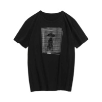 T-shirt en coton graphique pour homme 180 GSM, col rond, manches courtes, écologique, respirant, imprimé sur mesure, marque privée, OEM