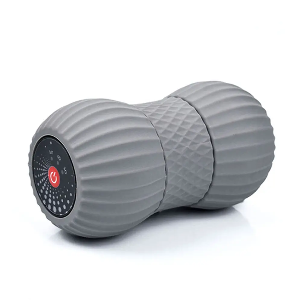 Custom Logo Design Silicone Fitness Exercise Vibrating Peanut Foam Roller Massage Ball