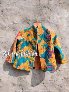 Fine Qualité À La Mode Style Vintage Kantha Veste Longues Kantha Vestes Kimonos Manteau À La Main Matelassé Réversible Veste D'hiver - Product Image 2