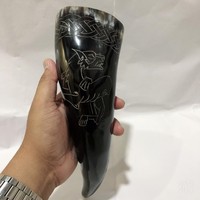 Corne de buffle celtique, meilleure qualité, corne Viking naturelle avec corne à boire médiéval, sécurité alimentaire 100% authentique