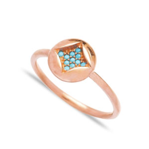 Geometric Shape Round Cut <b>Ring</b> Wholesale Handcrafted 925 Sterling Silver <b>Ring</b> Jewelry - Product Image 1