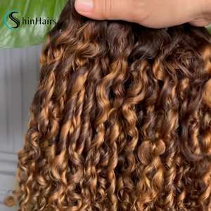 Trama de cabello humano 100%, extensiones de cabello de doble estiramiento, color de trama Pixie, rizos, pelucas de cabello humano shinhair de vietnam - Product Image 6