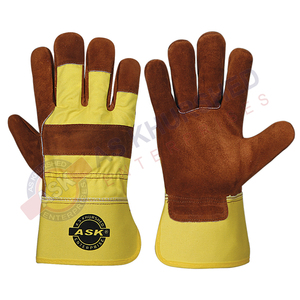 Gants en cuir de vachette marron Doublure en coton Respirant Confortable Jardinage Conduite de camion Autres travaux - Product Image 2