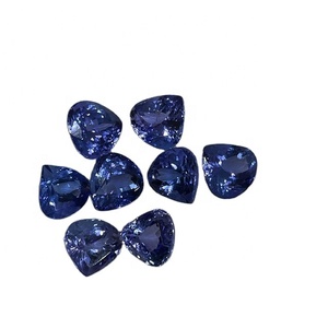 Pierres précieuses métallisées en forme de cœur, couleur 100% naturelle, bleu et Violet, excellente coupe, 1 pièce - Product Image 1