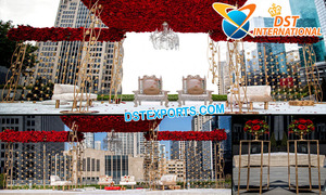 Mandap de mariage portable de rêve en forme de palais avec construction en fibre de verre, couleur personnalisée et design moderne pour les mariages hindous - Product Image 3