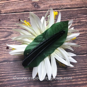 Barrettes à cheveux en tissu double fleur d'araignée en polyester léger pour femmes Sunne Tropical, mode estivale, personnalisables - Product Image 6