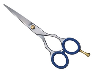 Ciseaux de coiffeur de qualité industrielle avec repose-doigts amovible en acier inoxydable à bord lisse pour la coupe - Product Image 1