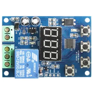 Taidacent 12 Volt DC Timer Switch Timer Cycle Delay Relay Switch with Digital Tube for Aging Test Module Electronic Timer Relay