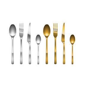 Lot de 9 couverts de couleur argentée Ensemble de couverts en acier inoxydable de conception tendance au prix le plus bas - Product Image 4