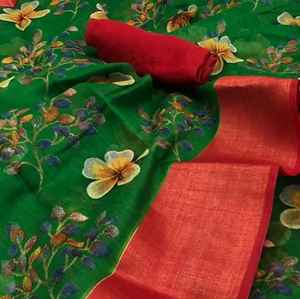 Les femmes indiennes portent Vichitra soie Saree avec chemisier pièce femmes indiennes portent Sari pas cher bas prix en gros Surat Alphanumero - Product Image 6