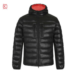 2023 chaqueta de burbujas acolchada con estampado completo personalizado para hombres, acolchada gruesa de invierno con cuello con capucha hecha de tela de plumón - Product Image 2