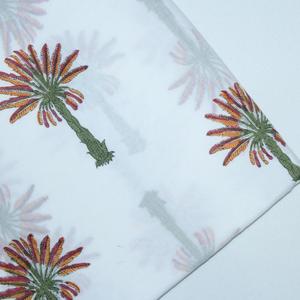 Tissu voile tissé imprimé à la main avec motif de palmier, 100% coton, écologique, résistant au rétrécissement, pour vêtements, rideaux, costumes, robes - Product Image 2