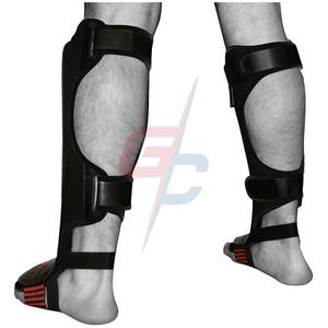 Espinilleras de cuero con relleno de wGel (PAR)-Negro | Espinilleras personalizadas muay thai, espinilleras de boxeo mma - Product Image 4