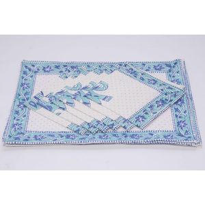 Ethnisches 12-teiliges Set Indische Baumwolle Elefant bedruckte Servietten Holiday Banda nna Taschentuch Esstisch matte für Zuhause inspiriert - Product Image 5