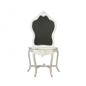 100% consolle di migliore qualità <span class=keywords><strong>bianco</strong></span> <span class=keywords><strong>barocco</strong></span> con specchio - Product Image 1
