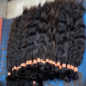 Extensions de cheveux indiens bruts lisses et soyeux vierges en vrac de North Temple Cheveux humains non transformés avec des styles de boucles italiennes naturelles - Product Image 1