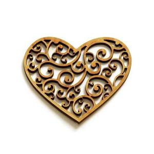 Posavasos con forma de corazón de diseño de tendencia, posavasos de cristal con taza de madera de Calidad exclusiva para uso en el hogar, Hotel, restaurante - Product Image 1