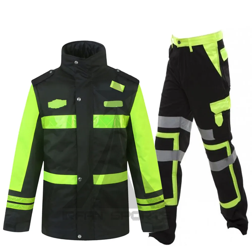 Top Best Quality Good Price Reflective Work Jacket And Pant High Visibility Workwear Uniform